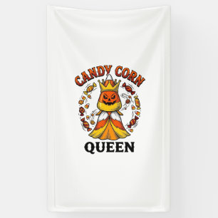 Candy Corn Queen Vintage Halloween Candy Shirt Art Banner