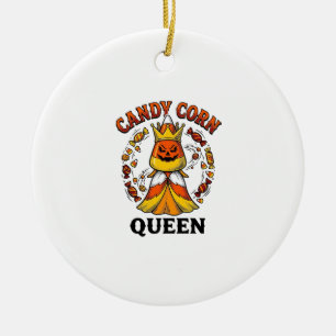 Candy Corn Queen Vintage Halloween Candy Shirt Art Ceramic Tree Decoration