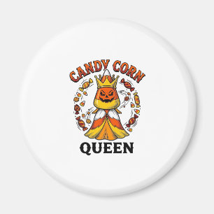 Candy Corn Queen Vintage Halloween Candy Shirt Art Magnet