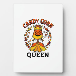 Candy Corn Queen Vintage Halloween Candy Shirt Art Plaque