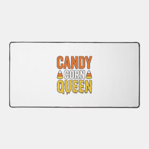 Candy Corn Queen Vintage Halloween T-Shirt Design_ Desk Mat