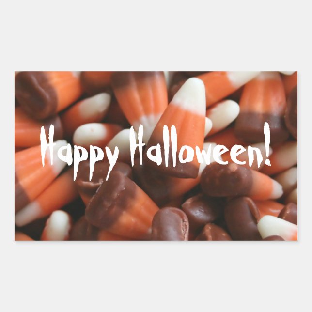Candy Corn Rectangle Sticker (Front)