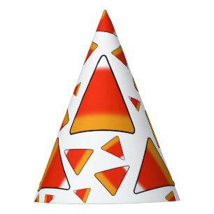 Candy Corn Red & Orange Party Hat