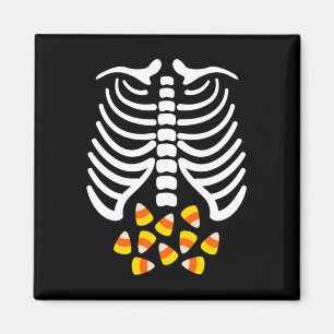 Candy Corn Skeleton Rib Cage Halloween Costume Magnet