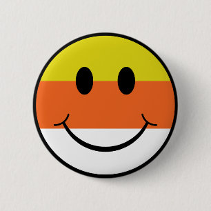 Candy Corn Smiley 6 Cm Round Badge