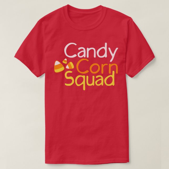 Candy Corn Squad Funny Halloween 67 T-Shirt (Design Front)