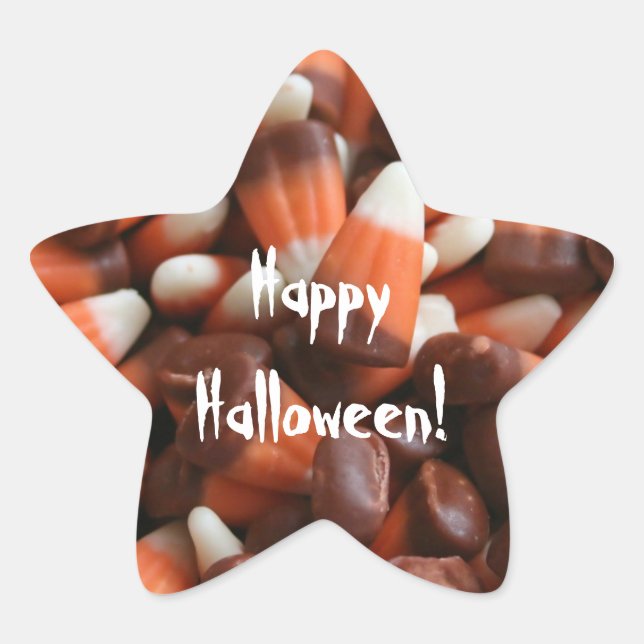 Candy Corn Star Sticker (Front)