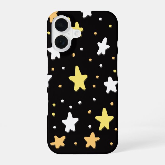 Candy Corn Stars iPhone 16 Case (Back)