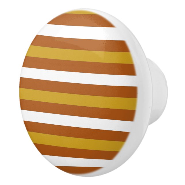 Candy Corn Stripes Ceramic Knob (Right)