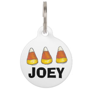 Candy Corn Thanksgiving Halloween Autumn Fall Pet Tag