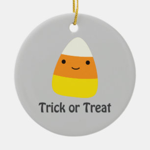 Candy corn - Trick or treat Ceramic Tree Decoration