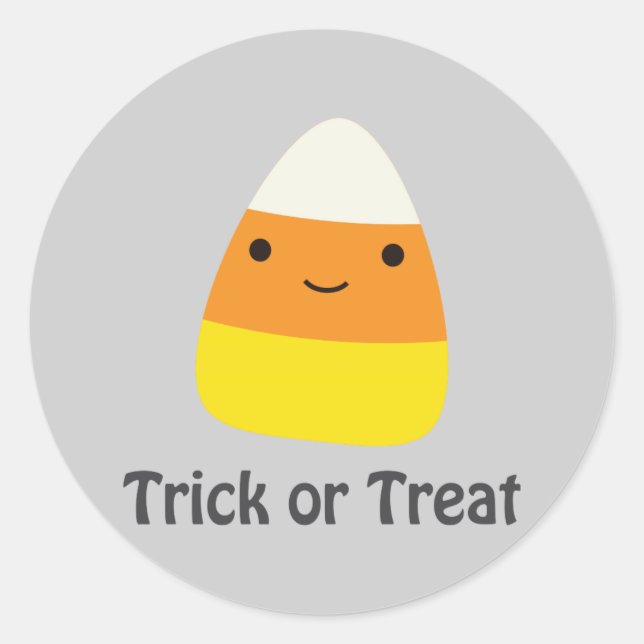 Candy corn - Trick or treat Classic Round Sticker (Front)