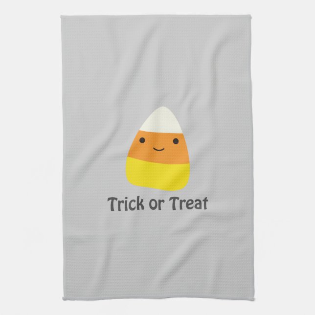 Candy corn - Trick or treat Tea Towel (Vertical)