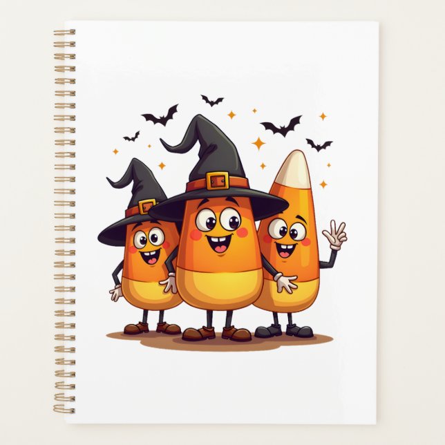 Candy Corn Trio � Funny Halloween Characters Planner (Front)