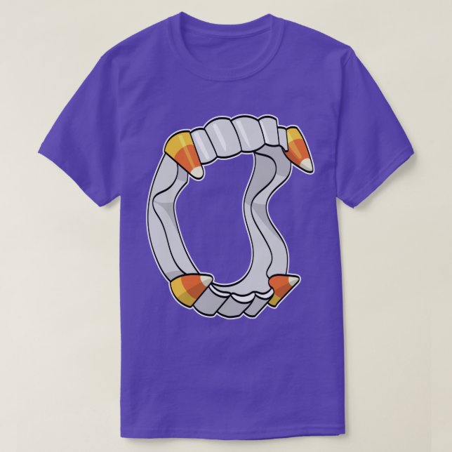 Candy Corn Vampire Fangs 2 T-Shirt (Design Front)