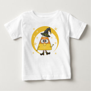 Candy Corn Witch Halloween Baby T-Shirt