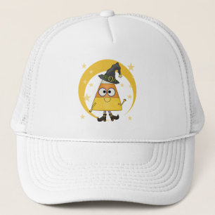 Candy Corn Witch Halloween Trucker Hat