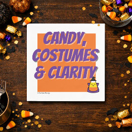 Candy, Costumes & Clarity | Halloween Sober Party Napkin
