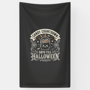 Candy Countdown Halloween Vector Design Banner