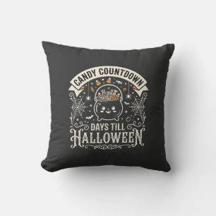 Candy Countdown Halloween Vector Design Cushion