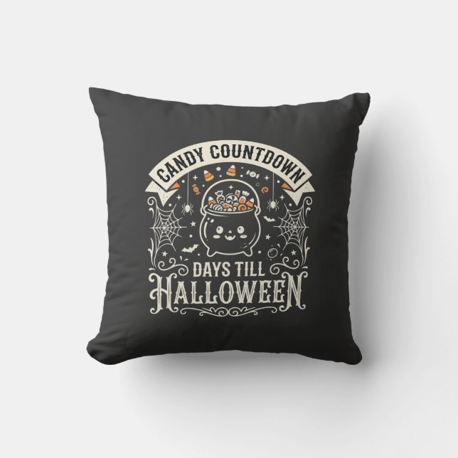 Candy Countdown Halloween Vector Design Cushion (Front)