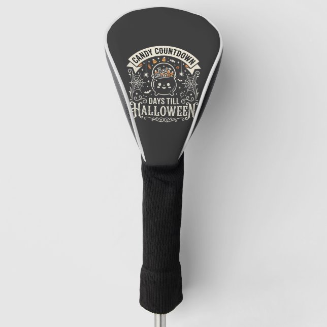 Candy Countdown Halloween Vector Design Golf Head Cover (Front)