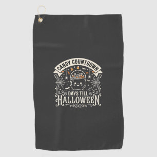 Candy Countdown Halloween Vector Design Golf Towel