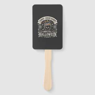 Candy Countdown Halloween Vector Design Hand Fan