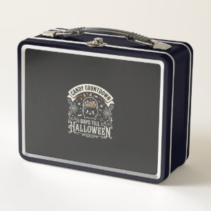 Candy Countdown Halloween Vector Design Metal Lunch Box