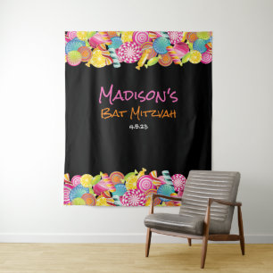 CANDY COUTURE Bat Mitzvah Photo Op Backdrop Tapestry
