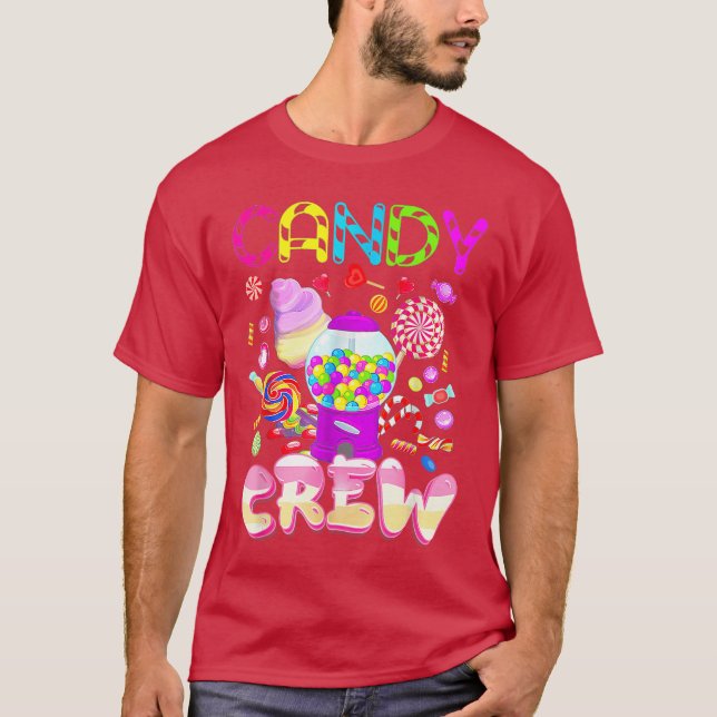 Candy Crew Costume Halloween Kids Boy Girls Sweet  T-Shirt (Front)