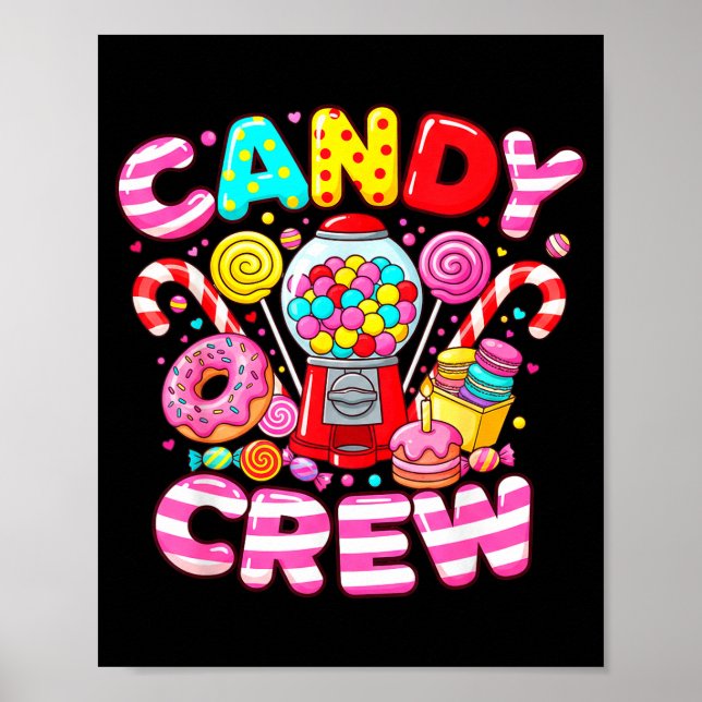Candy Crew Matching Group Colorful Sweets Party  Poster (Front)