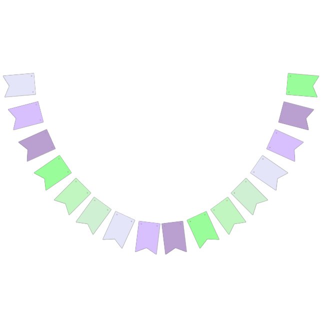 Candy Crush Theme Lavender to Mint Green  Bunting (All)