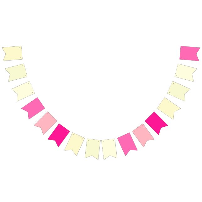 Candy Crush Theme Lemon Yellow to Candy Pink Bunting (All)