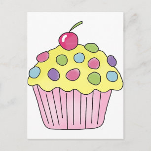 Candy Cupcakes Postcard