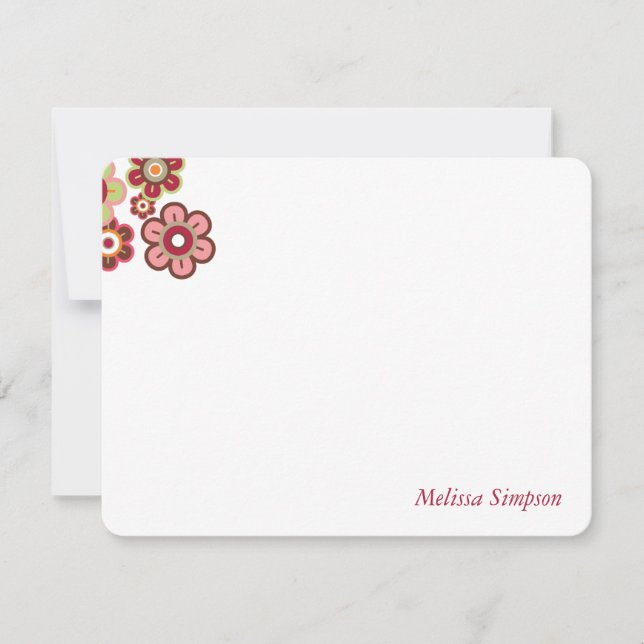 Candy Daisies Flowers Blooms Baby Shower Thank You (Front)