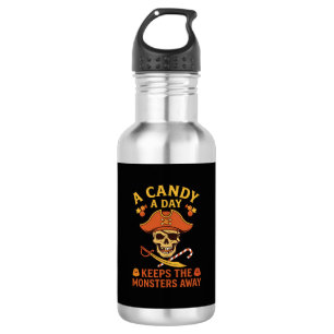 Candy Day Halloween Pirate Skull Cane 532 Ml Water Bottle