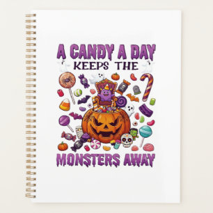 Candy Day Keeps Monsters Away Halloween Pumpkin_1 Planner
