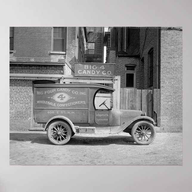 Candy Delivery Truck, 1926. Vintage Photo Poster (Front)