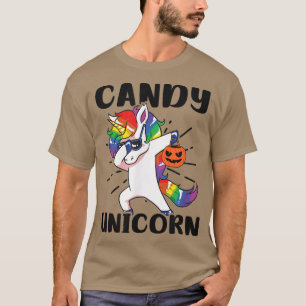 Candy Design Halloween Unicorn  T-Shirt