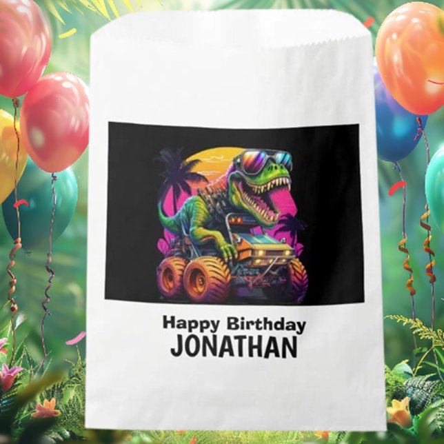 Candy Dino-Mite Birthday Party Favour Bags (Dive into a prehistoric adventure—plan your dino party today!)