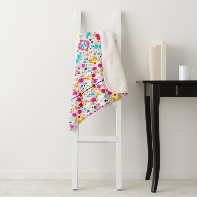 Candy Dot Confetti Pattern Blanket (In Situ)