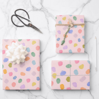 Candy dots wrapping paper sheet