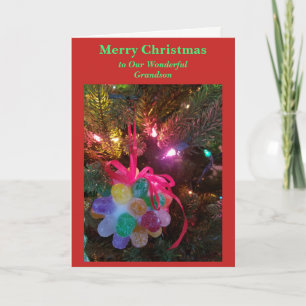 Candy Drops Christmas Grandson Card