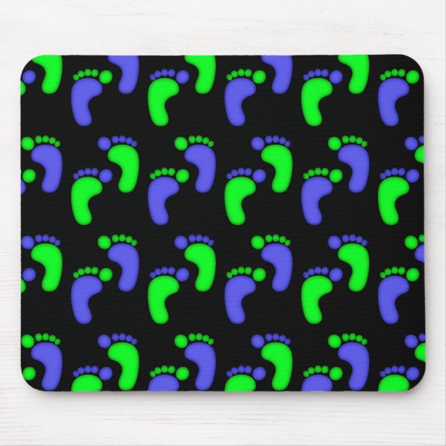 Candy Feet Blue Customisable Mouse Mat (Front)