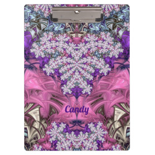 CANDY ~ FLORAL! ~ Purple Pink White and Blue ~ Clipboard