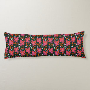 Candy flowers and easter pattern - dark body cushion