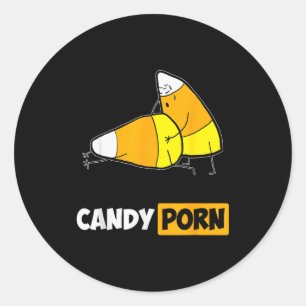 Candy Funny Halloween Men Gift Classic Round Sticker
