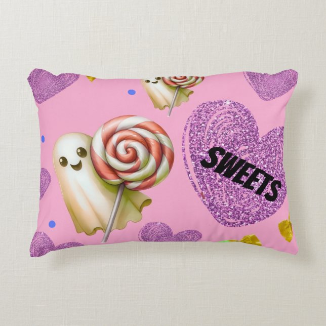 Candy Ghost Decorative Cushion (Front)