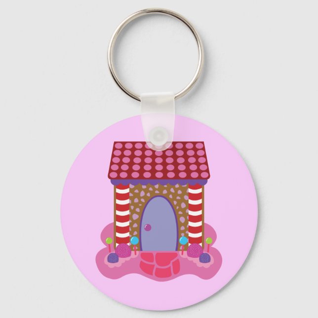 Candy Gingerbread House Key Ring (Front)